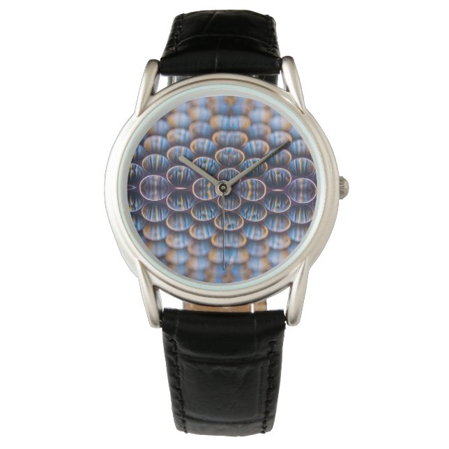 Watch with Abstract Futuristic Honeycomb (Front)