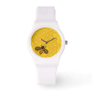 Watch with Golden Honeycomb and Honeybee