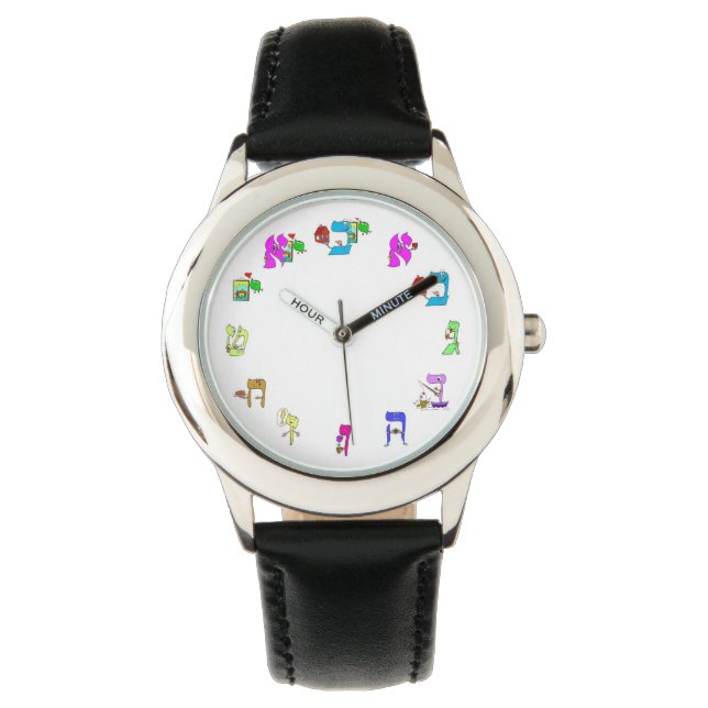 watch with Hebrew alef bet (Front)