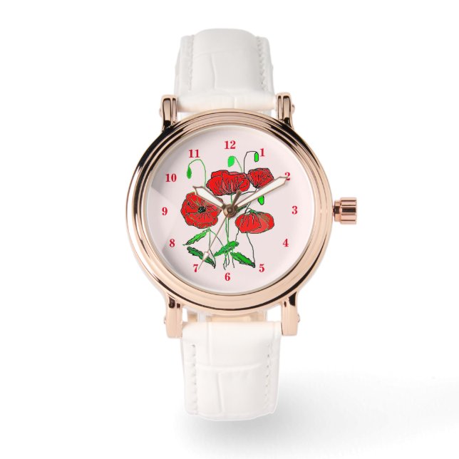Watch with Poppies (Front)