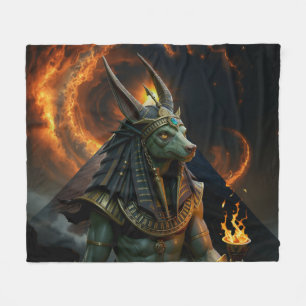 Watcher of the Afterlife – Anubis. Fleece Blanket