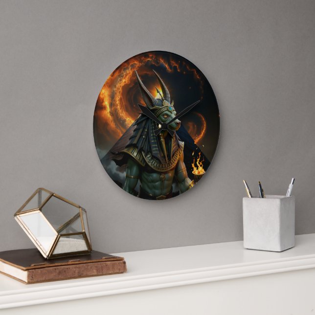 Watcher of the Afterlife – Anubis.  Large Clock (Office)