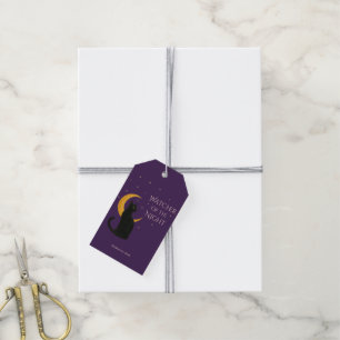 Watcher of the Night – Halloween Black Cat Gift Tags