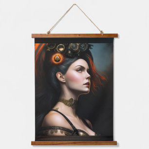 Watcher Of The Storm Steampunk Beauty by Xzendor7 Hanging Tapestry