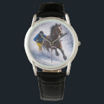 Watches | Jewelry | Watch |  Winter Horse | Gift<br><div class="desc">Dynamic winter horse skijoring design capturing  the beauty,  strength and motion of this exciting sport. Perfect for horse lovers,  equestrian enthusiasts and fans of powerful horse imagery.</div>