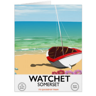 Watchet Somerset vintage train poster