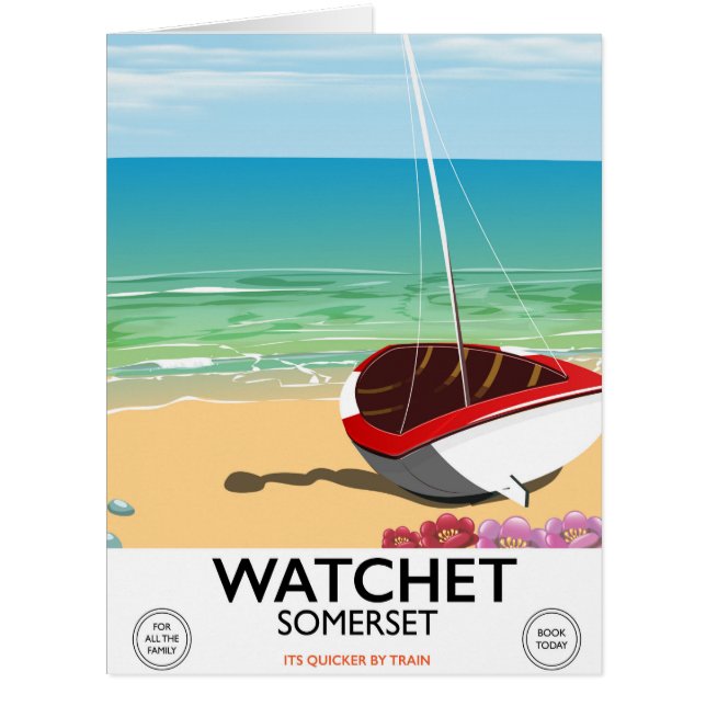 Watchet Somerset vintage train poster (Front)