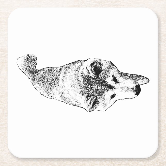 Watchful Companion Square Paper Coaster (Front)