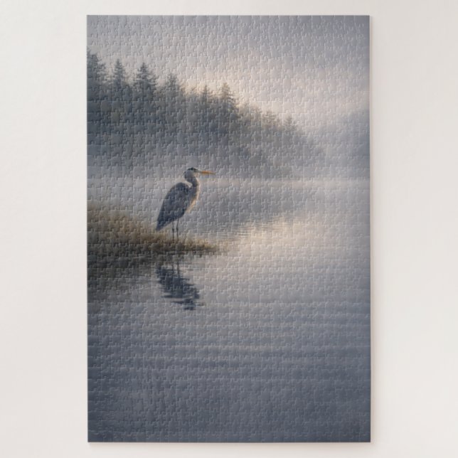 Watchful Heron | Great Blue Heron | Puzzle (Vertical)