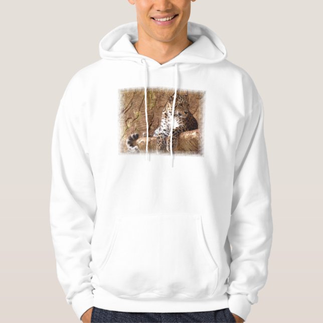 Watchful Leopard Hooded Sweatshirt (Front)