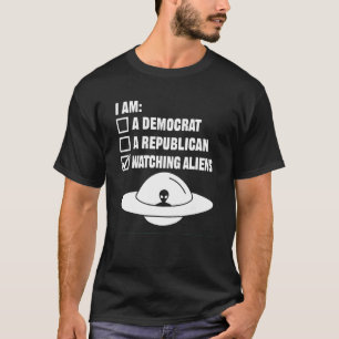 Watching Aliens Ufo Space Ship Extraterrestrial A T-Shirt