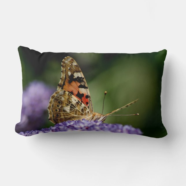 Watching and Waiting butterfly Lumbar Cushion (Front)