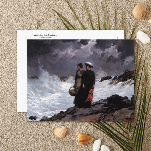 Watching Breakers Seascape Winslow Homer Postcard