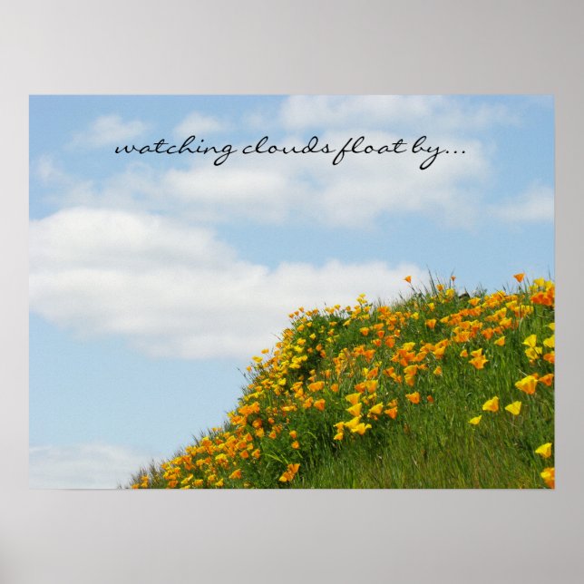 watching clouds float by... art prints Blue Sky (Front)