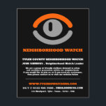 Watching Eye, Neighborhood Community Watch Advert Flyer<br><div class="desc">Watching Eye,  Neighborhood Community Watch Advertising Flyer by The Business Card Store.</div>