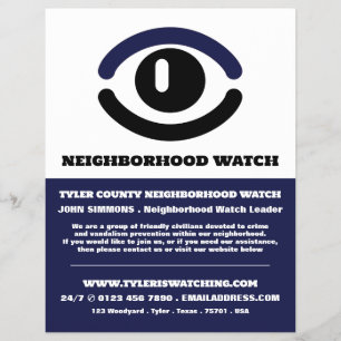 Watching Eye, Neighbourhood Watch Community Advert Flyer