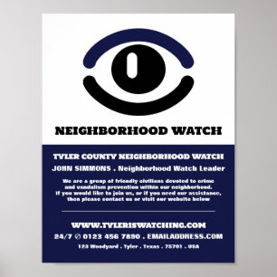 Watching Eye, Neighbourhood Watch Community Advert Poster