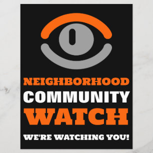 Watching Eye, Neighbourhood Watch Warning Flyer