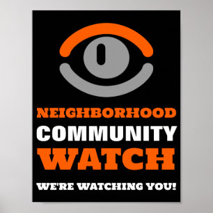 Watching Eye, Neighbourhood Watch Warning Poster