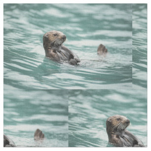 Watching Sea Otter Fabric