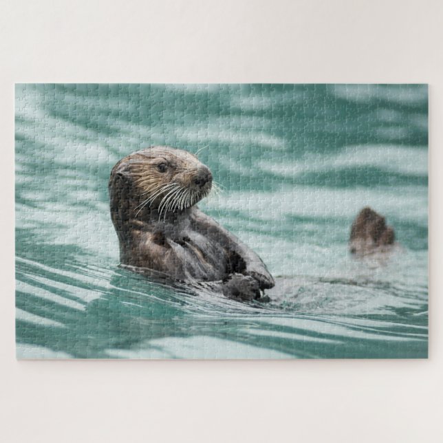 Watching Sea Otter Jigsaw Puzzle (Horizontal)