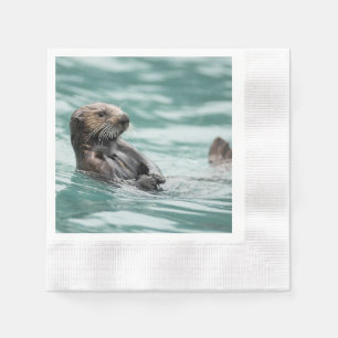 Watching Sea Otter Napkin
