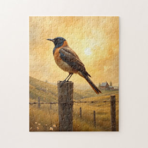 Watching the farm bird jigsaw puzzle