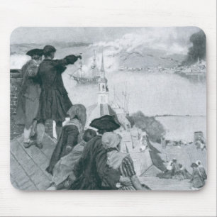 Watching the Fight at Bunker Hill illustration Mouse Pad