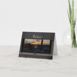 Watching The Sunset Thank You Card