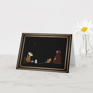 Watching under the same Stars Folded Greeting Card
