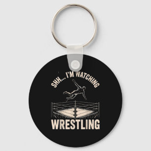 Watching Wrestling Funny Wrestler Action For Men W Key Ring