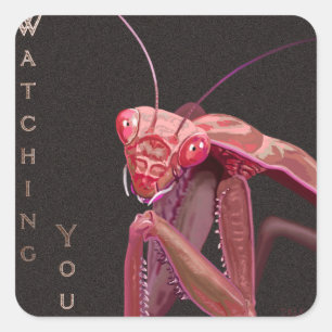 Watching You - Pink Version Square Sticker
