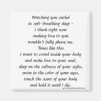 Watching you sleep magnet