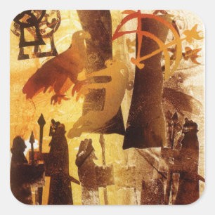 Watchstone and Symbols Square Sticker