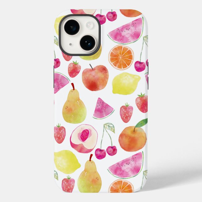 Watecolor Fruit Pattern Case-Mate iPhone Case (Back)