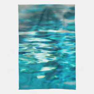 Water Abstract Blue Green Turquoise Aqua Sea Tea Towel