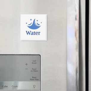 Water Abstract Blue Magnet