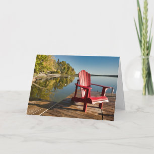 Water Adirondack Chair at the Lake Card