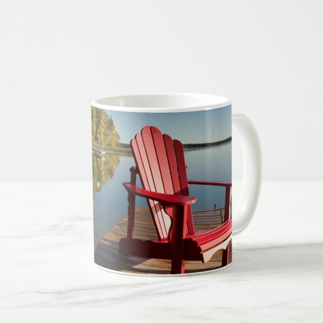 Water | Adirondack Chair at the Lake Coffee Mug (Front Right)