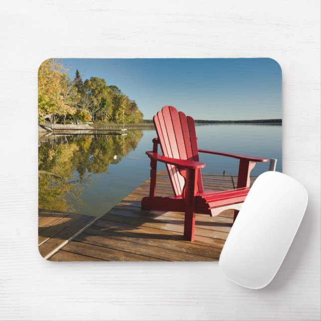 Water | Adirondack Chair at the Lake Mouse Pad (With Mouse)