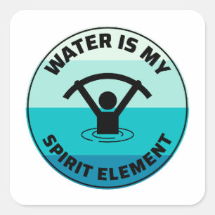 Water Aerobics Aquatic fitness Aqua Exercise Square Sticker