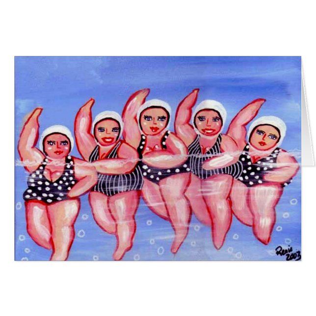 Water Aerobics Divas Fun Whimsical Chubby (Front Horizontal)