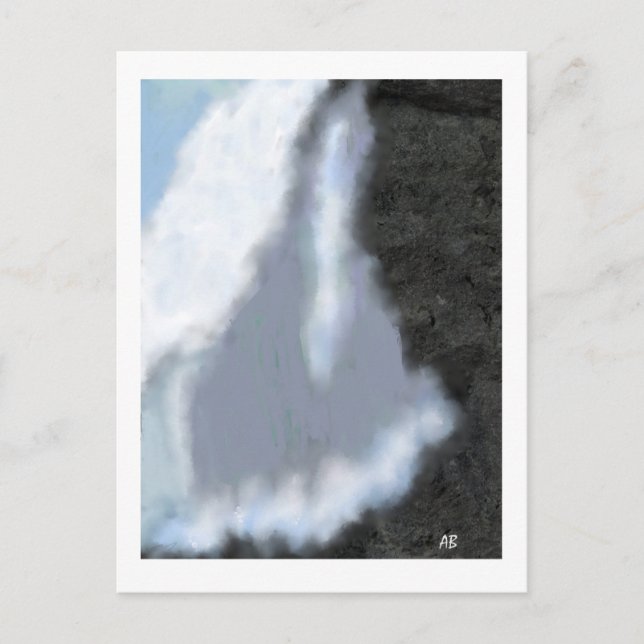 Water Against the Rocks,  Postcard (Front)