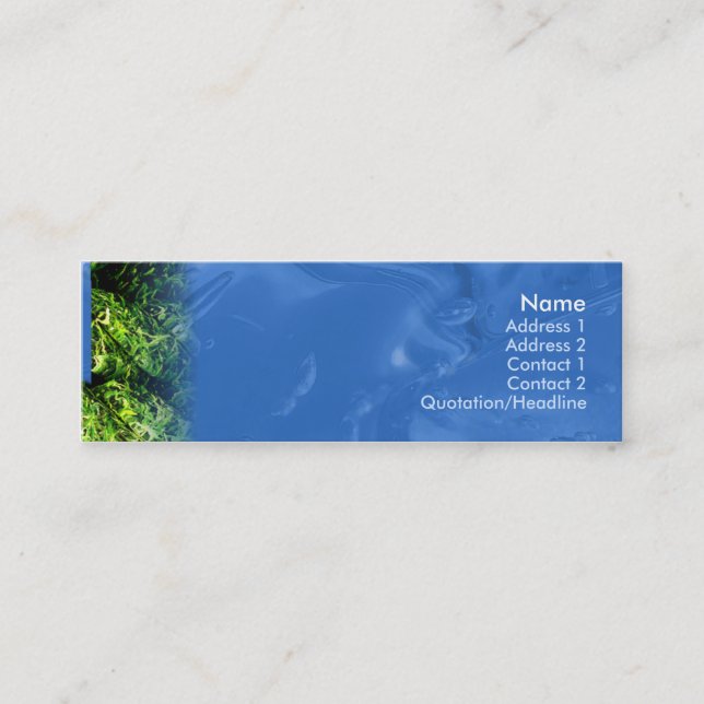 Water and Grass - Skinny Mini Business Card (Front)