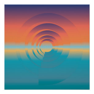water and horizon poster