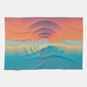 water and horizon tea towel