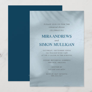 Water and Ice Elemental Rehearsal Dinner Invitation