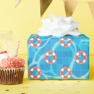 Water and Life Preserver Gift Wrap