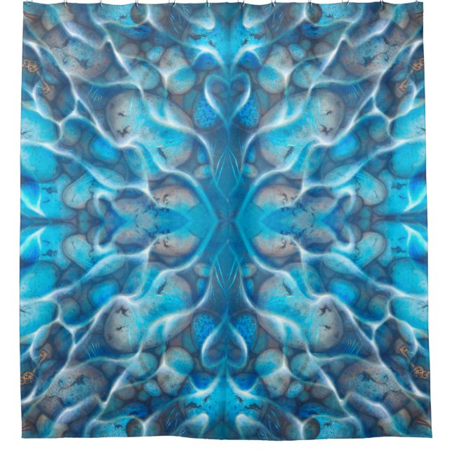 water and stones shower curtain (Front)