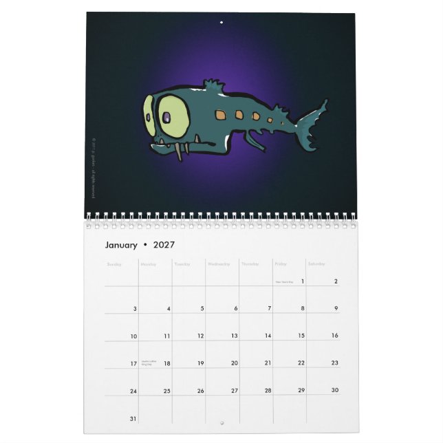 water animals 2013 - with your own words calendar (Jan 2027)